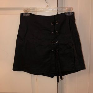 Faux Leather Skort